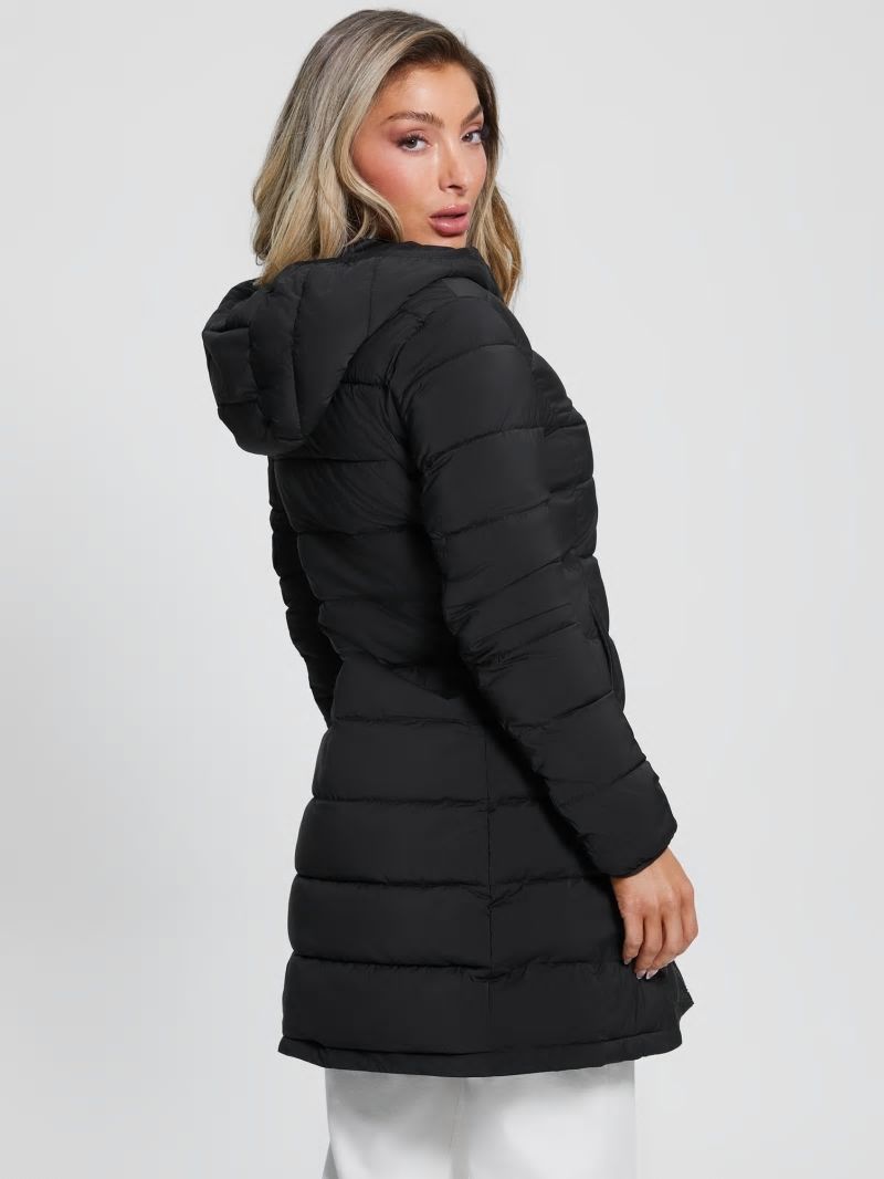 Guess Aleta Long Puffer Jacket - Black