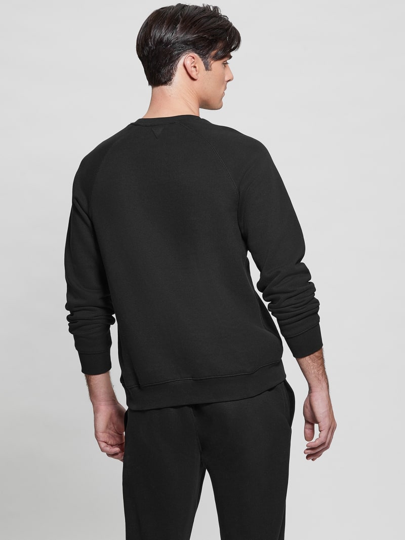 Guess Eco Aldwin Logo Sweatshirt - Black