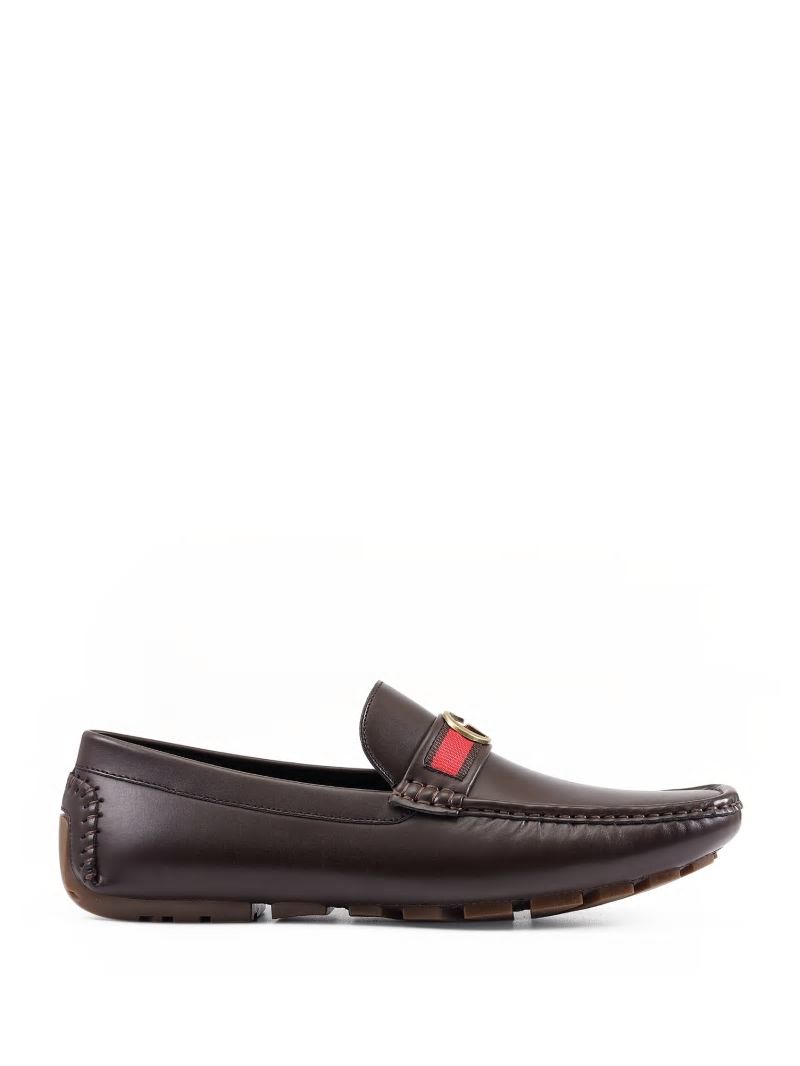 Guess Aurolo G Logo Driving Loafers - Dark Brown