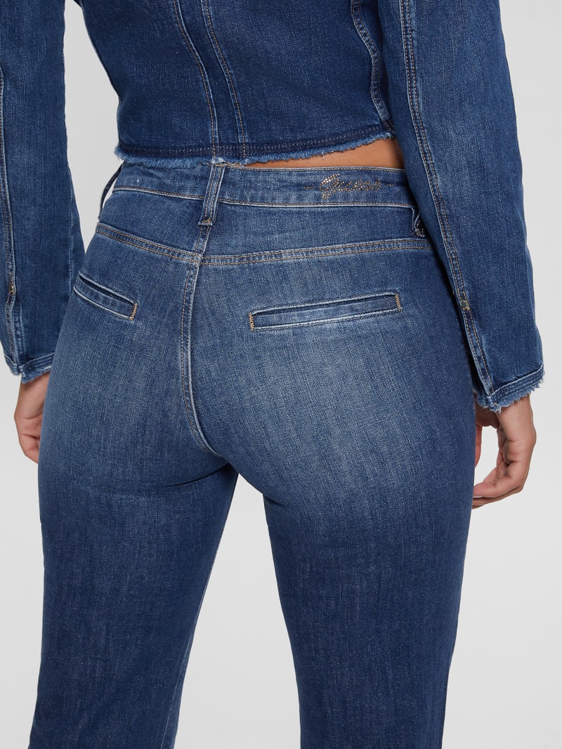 Guess Eco Chain Pocket Sexy Bootcut Jeans - Enlinghtment Dark