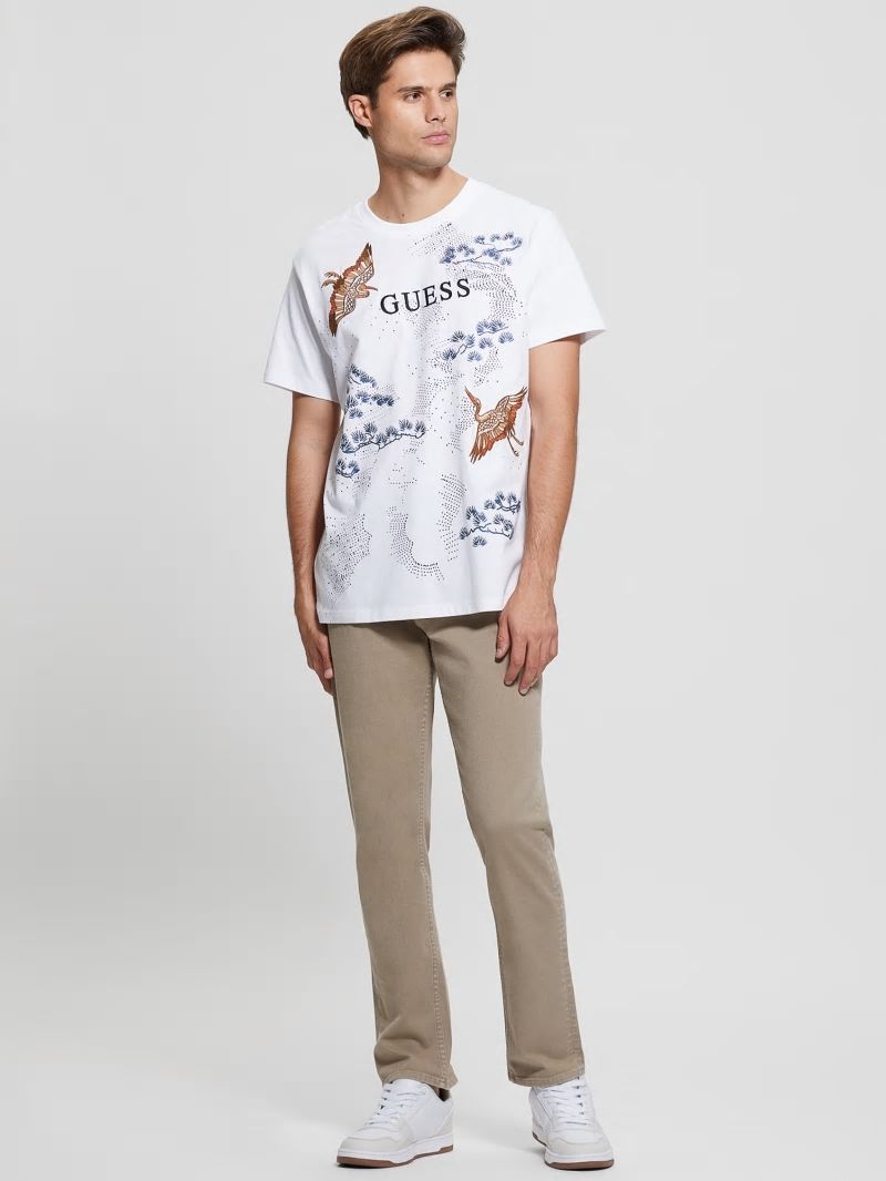 Guess Eco Logo Bird Tee - Pure White