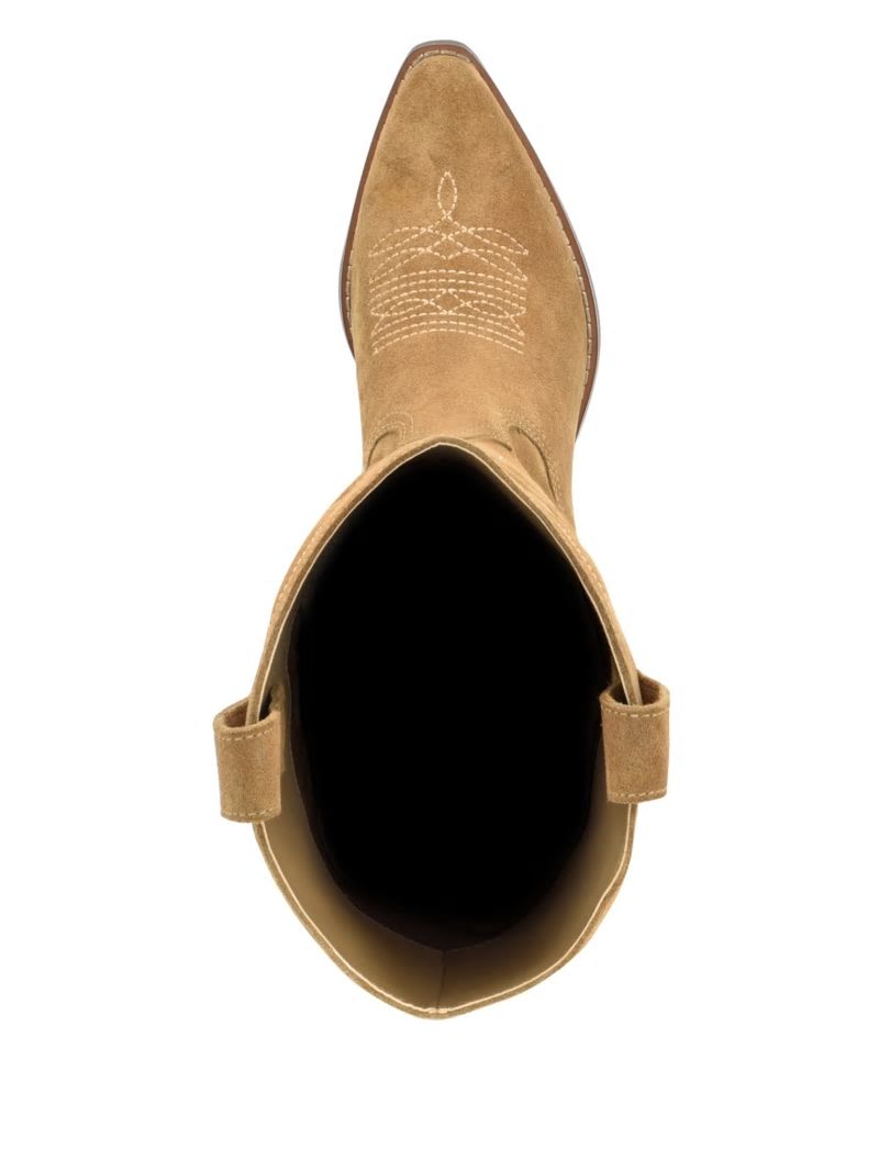 Guess Ginnifer Knee High Cowboy Boots - Medium Brown