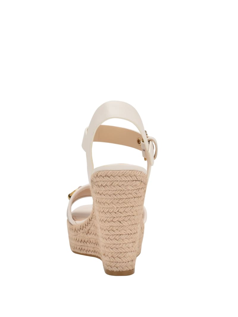 Guess Hisley Wedge Sandals - Ivory 150