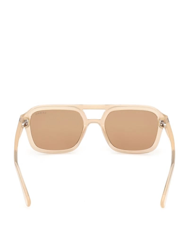 Guess GUESS Originals Aviator Sunglasses - Shiny Beige / Brown