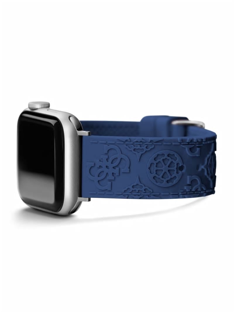 Guess Blue Quattro G and Peony Silicone 38-41 mm Band for Apple Watch® - Blue