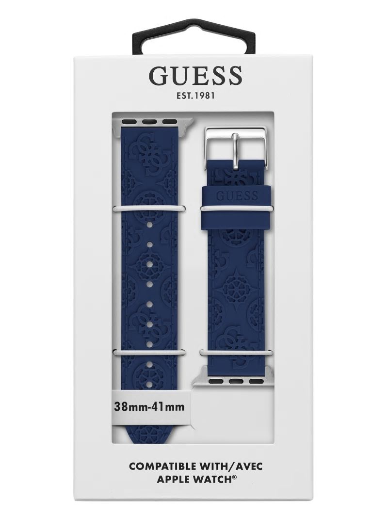 Guess Blue Quattro G and Peony Silicone 38-41 mm Band for Apple Watch® - Blue