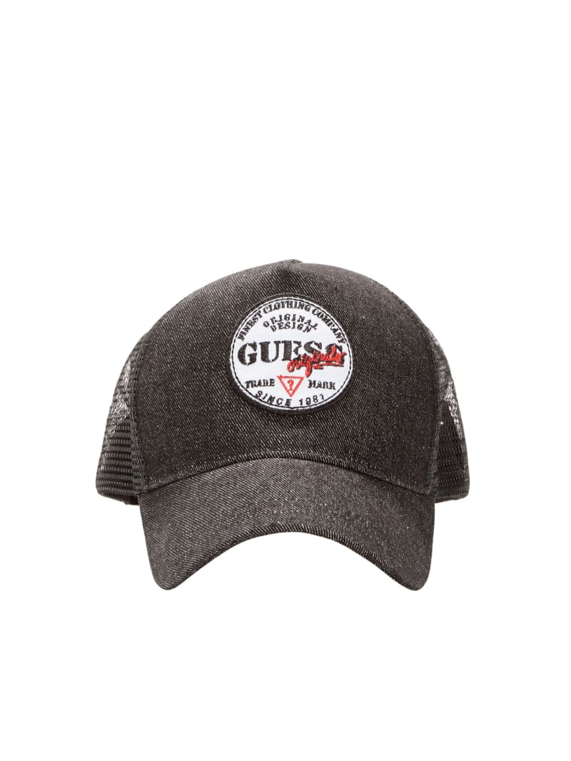 Guess GUESS Originals Denim Trucker Hat - Black