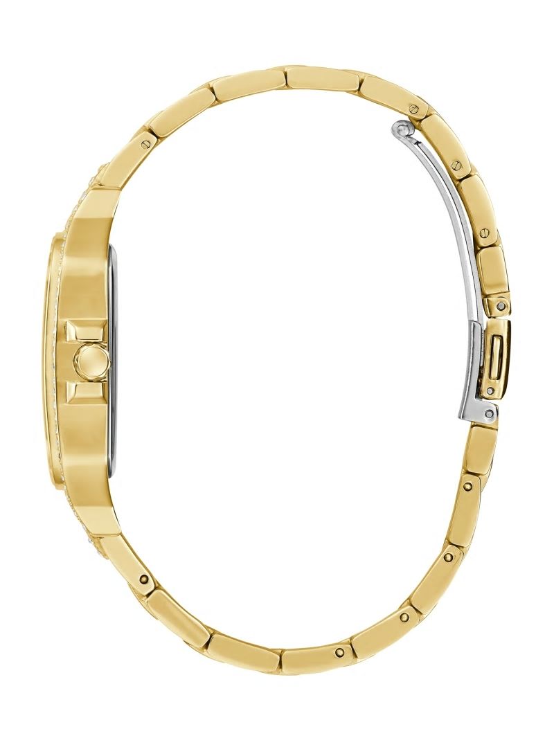Guess Gold-Tone Square Multifunction Watch - Gold