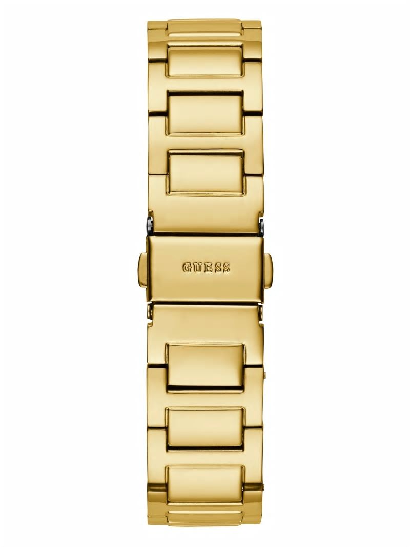 Guess Gold-Tone Square Multifunction Watch - Gold