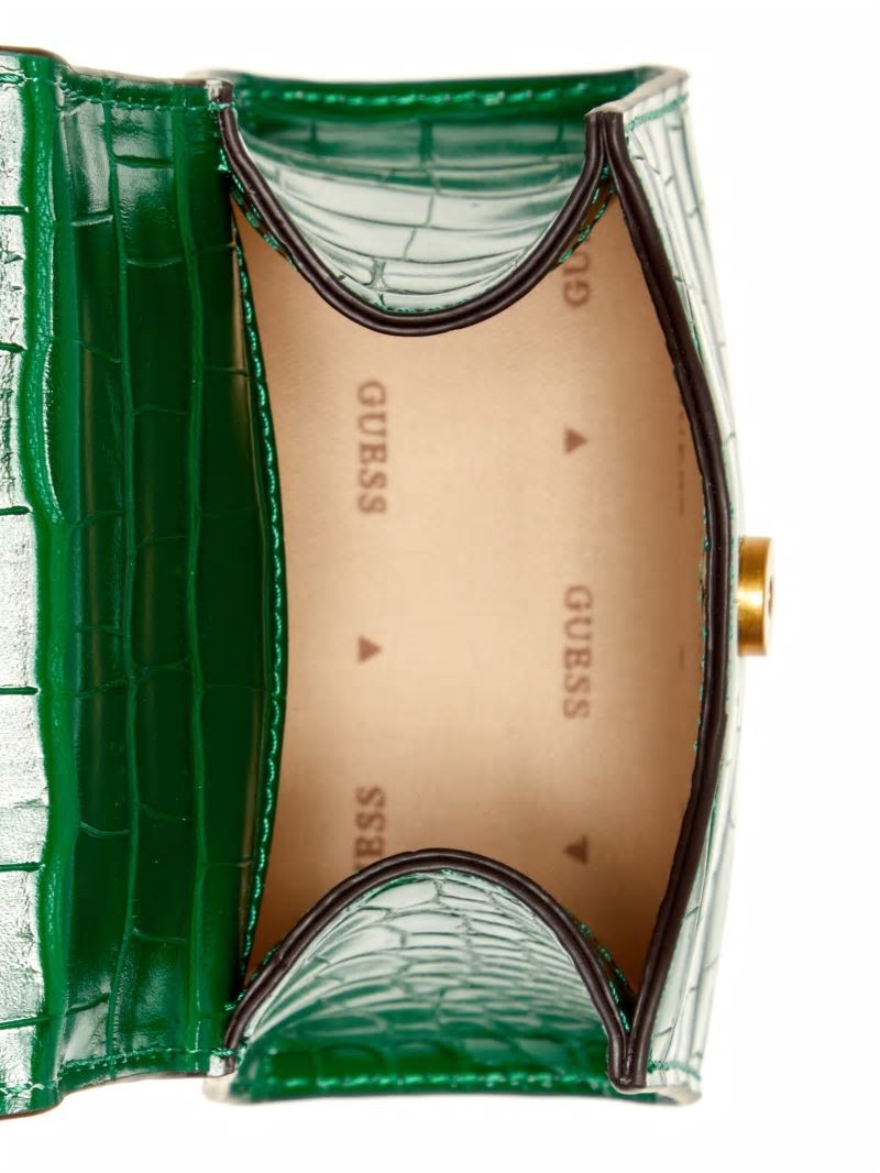 Guess Sestri Crocodile-Embossed Mini Crossbody - Green