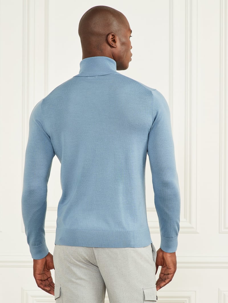 Guess Merino Wool Turtleneck Sweater - Elite Blue