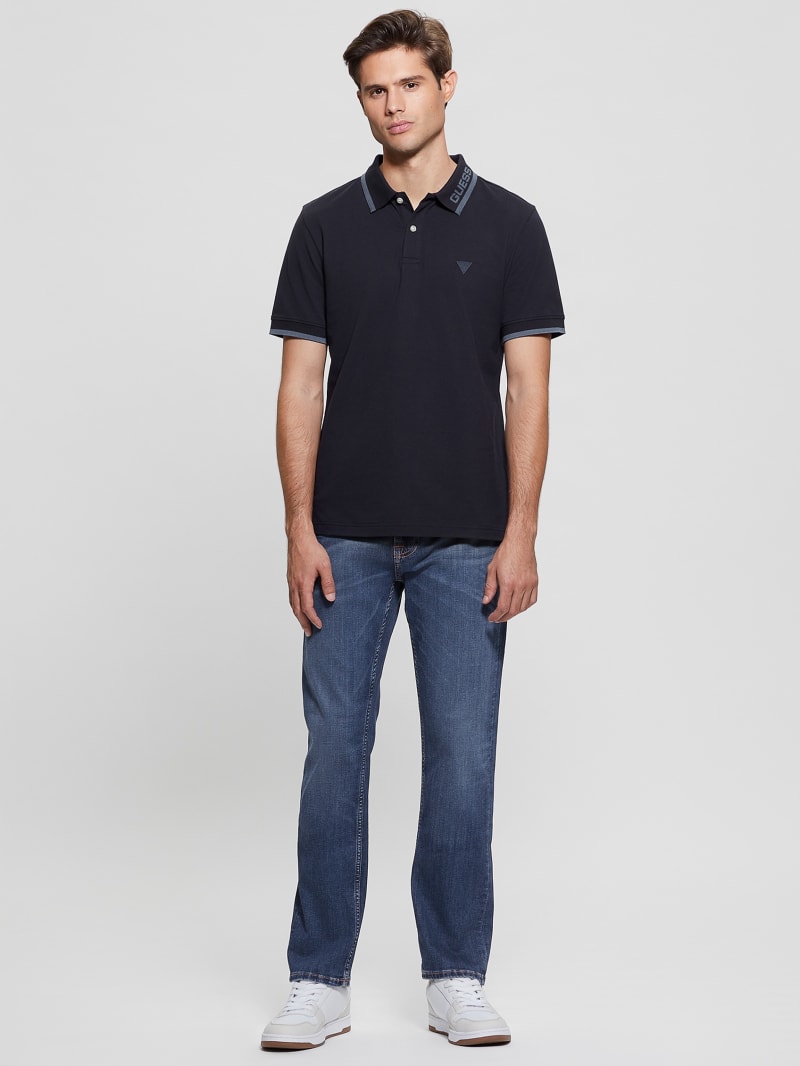 Guess Eco Lyle Logo Polo - Bleu éLéGant