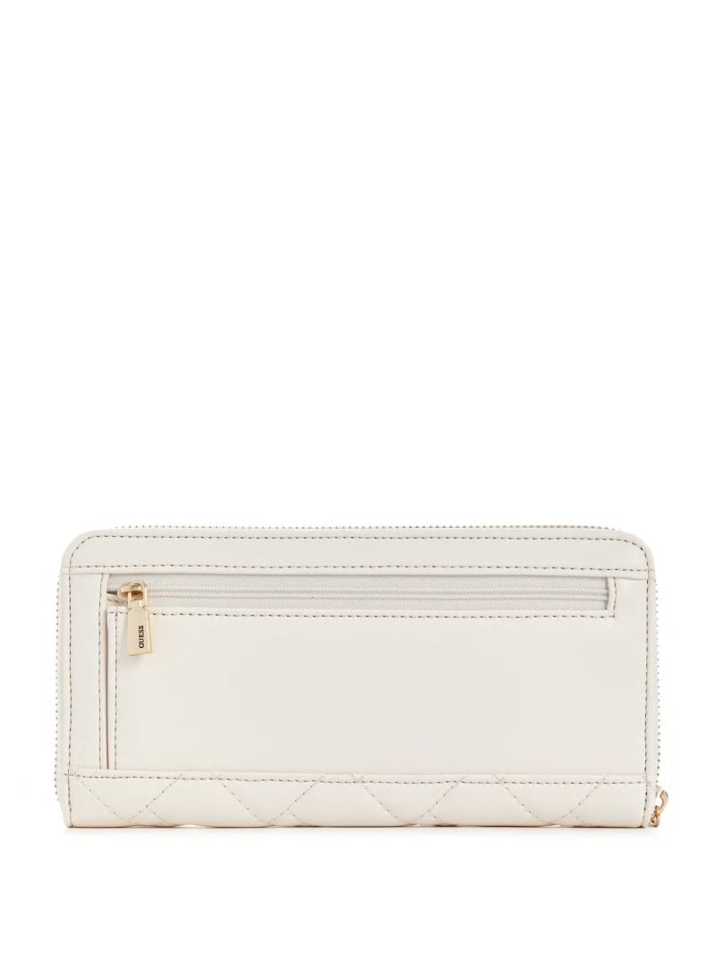 Guess Alanna Large Zip-Around Wallet - Ivory