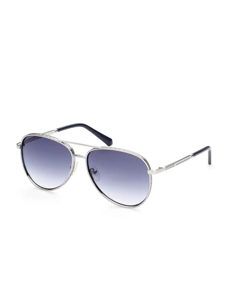 Guess Aviator Sunglasses - Blk/Silver