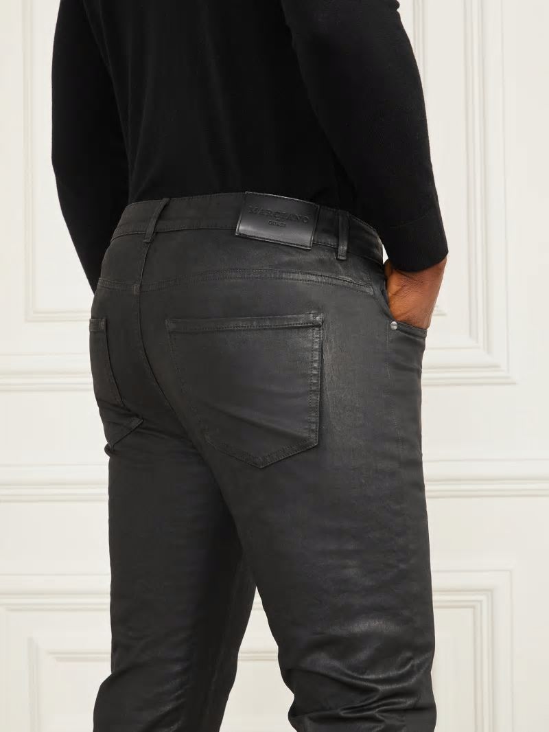 Guess Orlando Jeans - Black Leather Effect