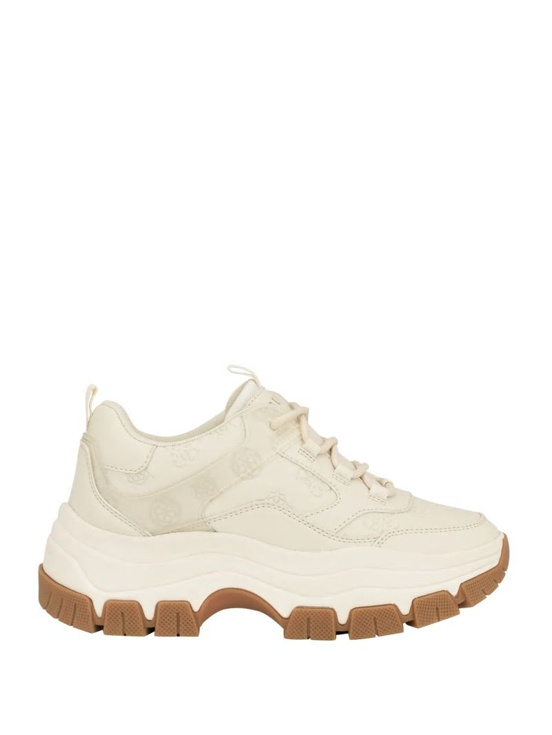 Guess Bisun Signature Peony Sneakers - Ivory 150