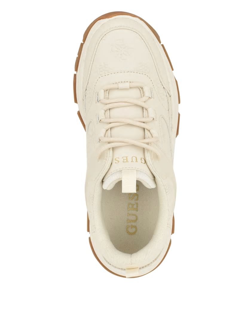 Guess Bisun Signature Peony Sneakers - Ivory 150