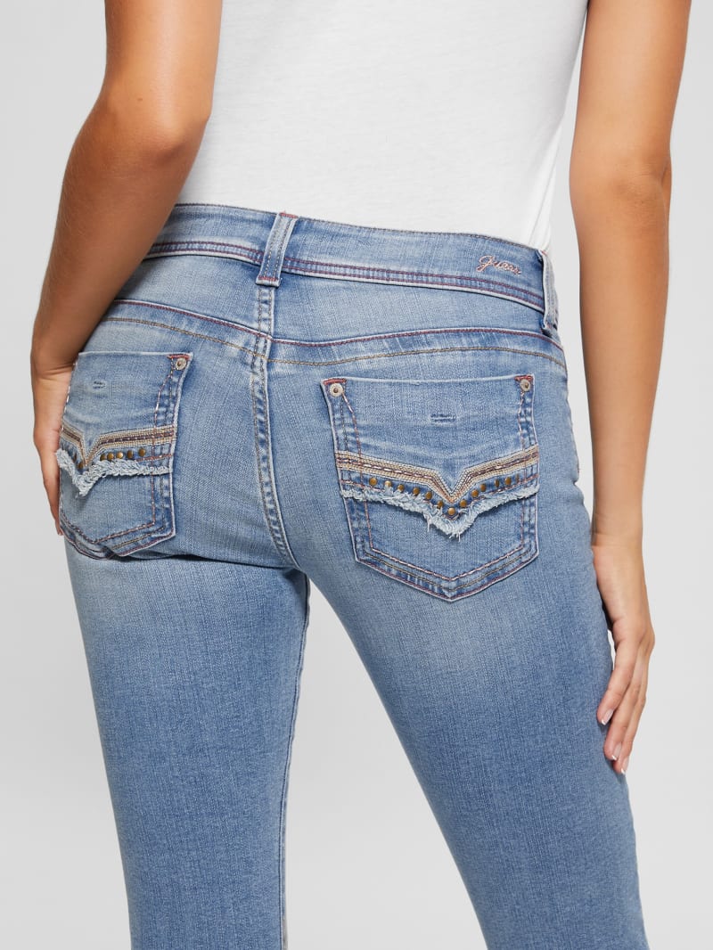 Guess Eco Daredevil Mid-Rise Skinny Jeans - Y2k Blue