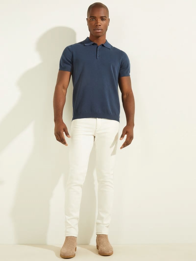 Guess Formal Performance Sweater Polo - Best Blue
