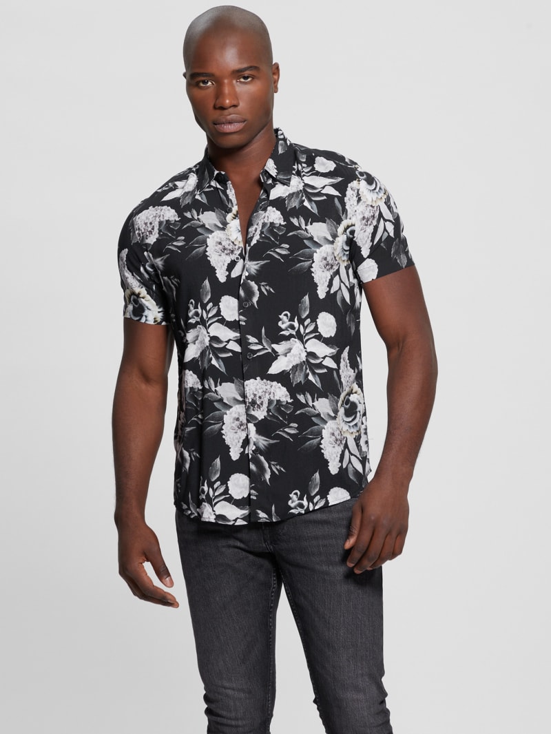 Guess Eco Rayon Floral Shirt - Muted Floral