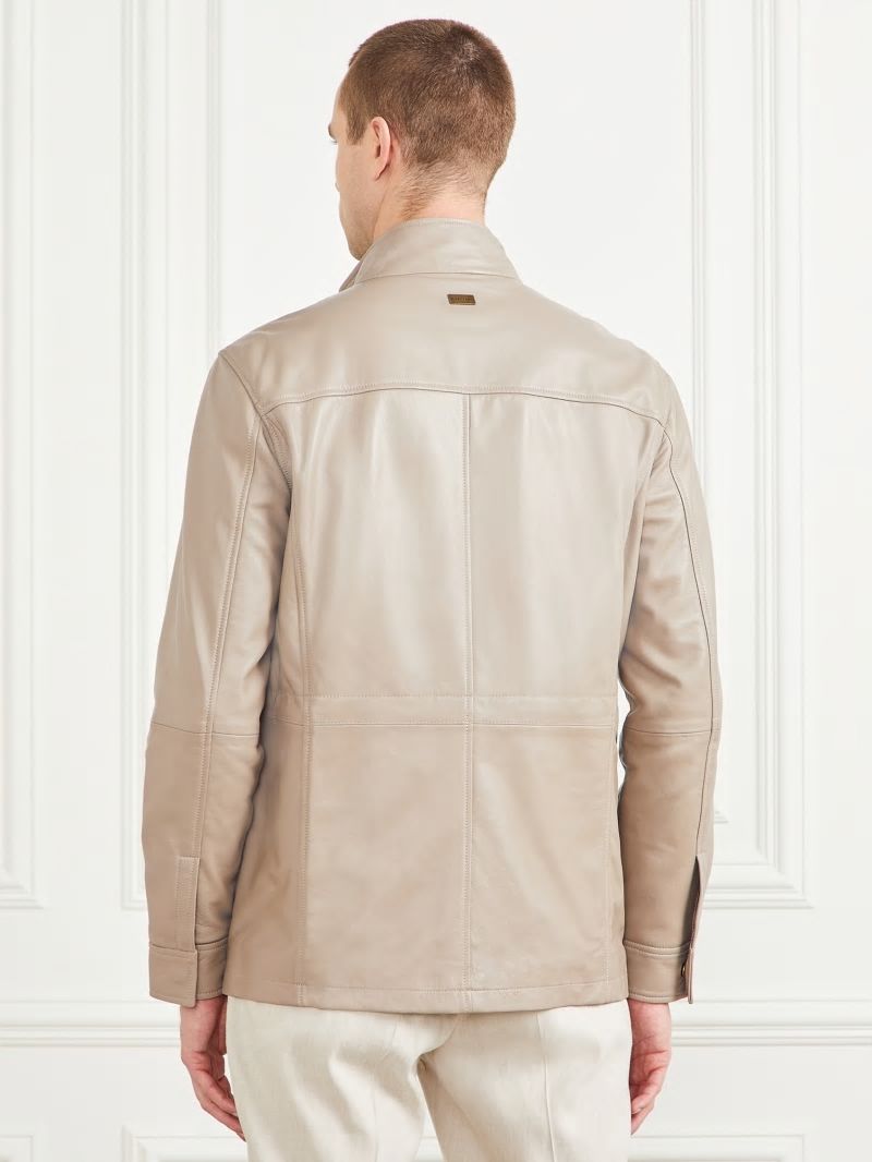 Guess Leather Field Jacket - Pasadena Stone