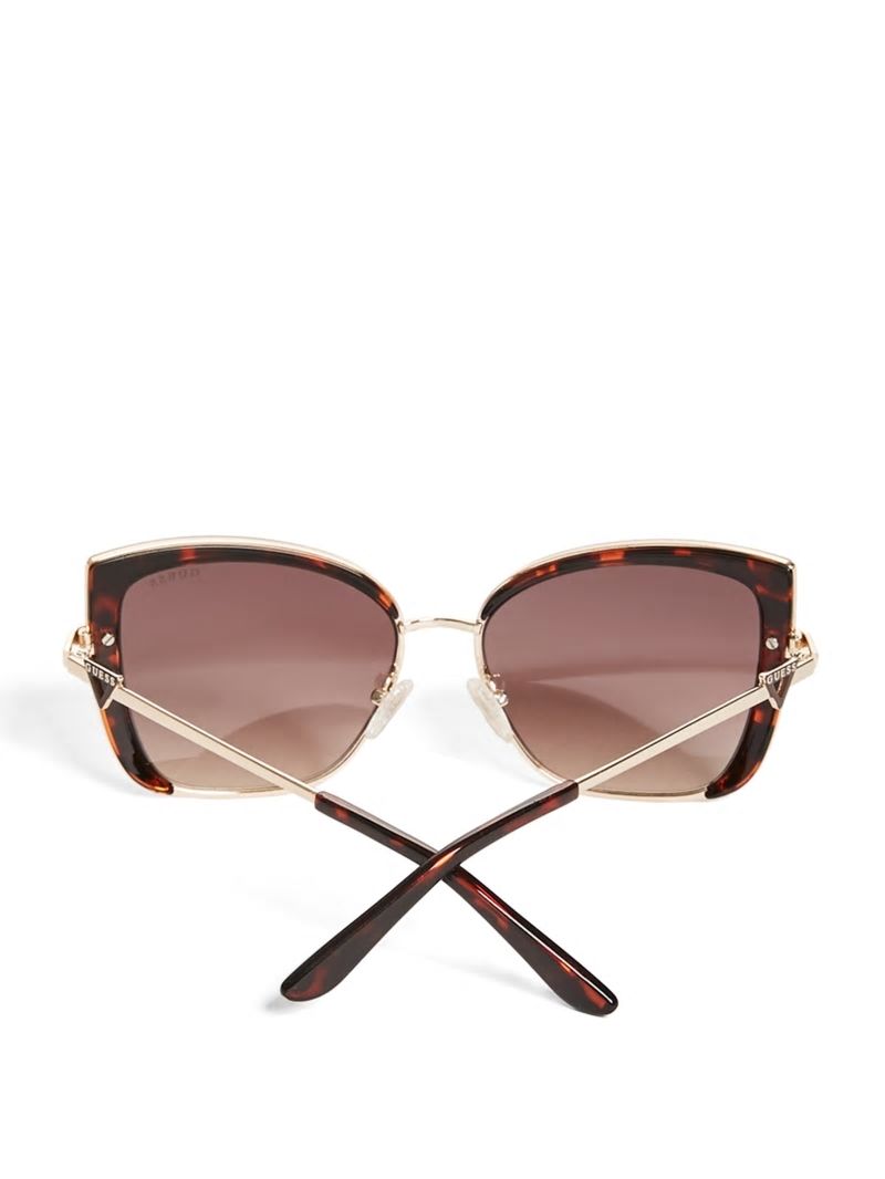 Guess Tinted Cat-Eye Sunglasses - Dark Havana/Gradient Brn