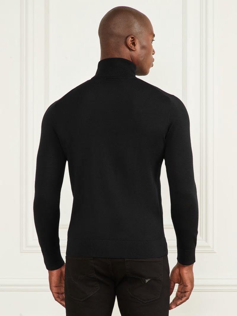 Guess Merino Wool Turtleneck Sweater - Black