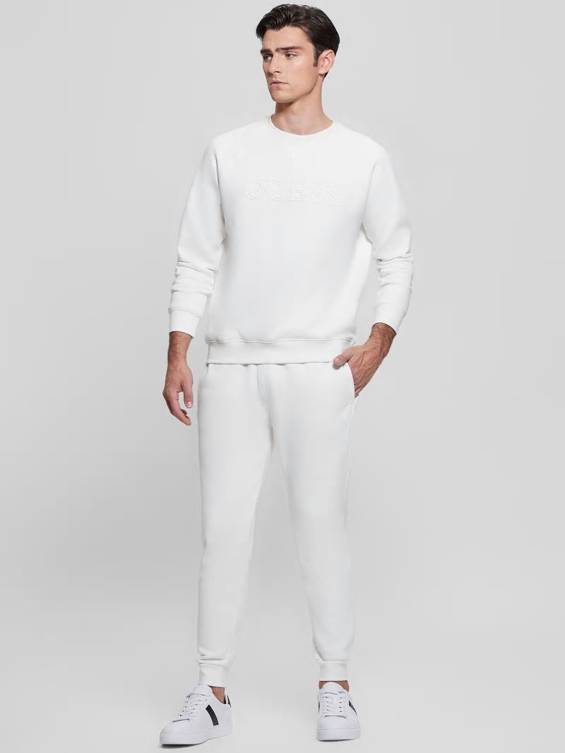 Guess Eco Aldwin Logo Pants - Blanc/Scuffy