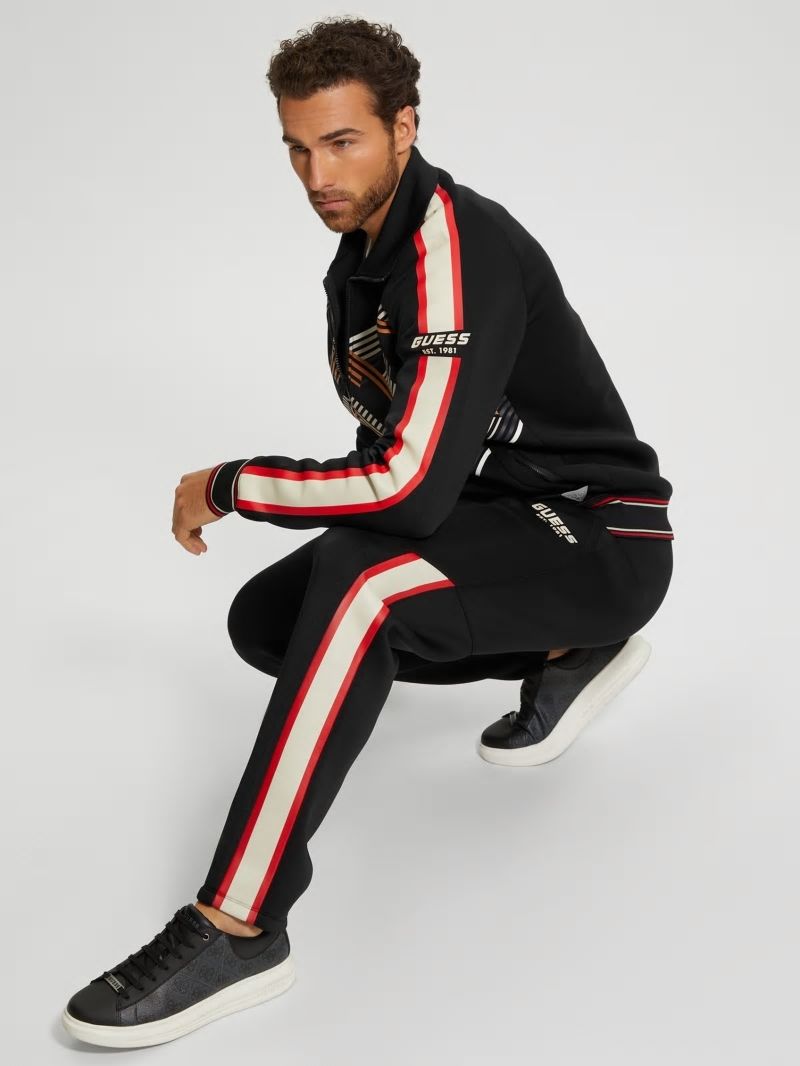 Guess Ward Striped Signature Jacket - Black