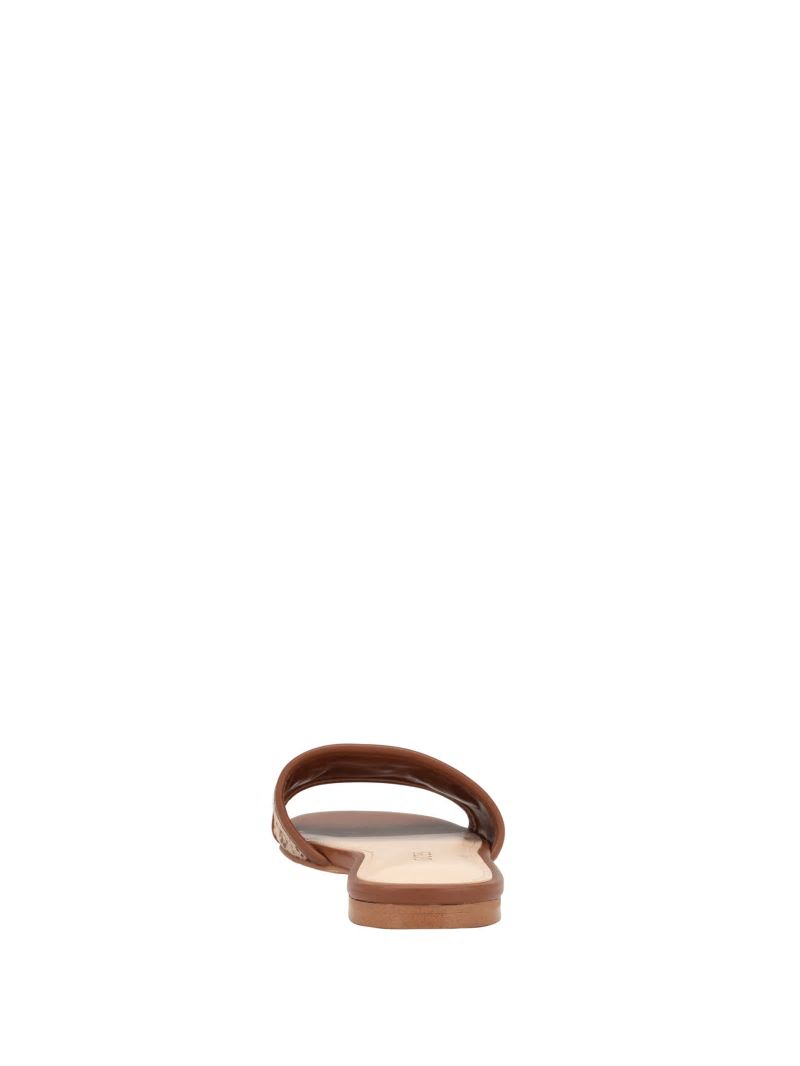 Guess Hammi Logo Slide Sandals - Medium Brown