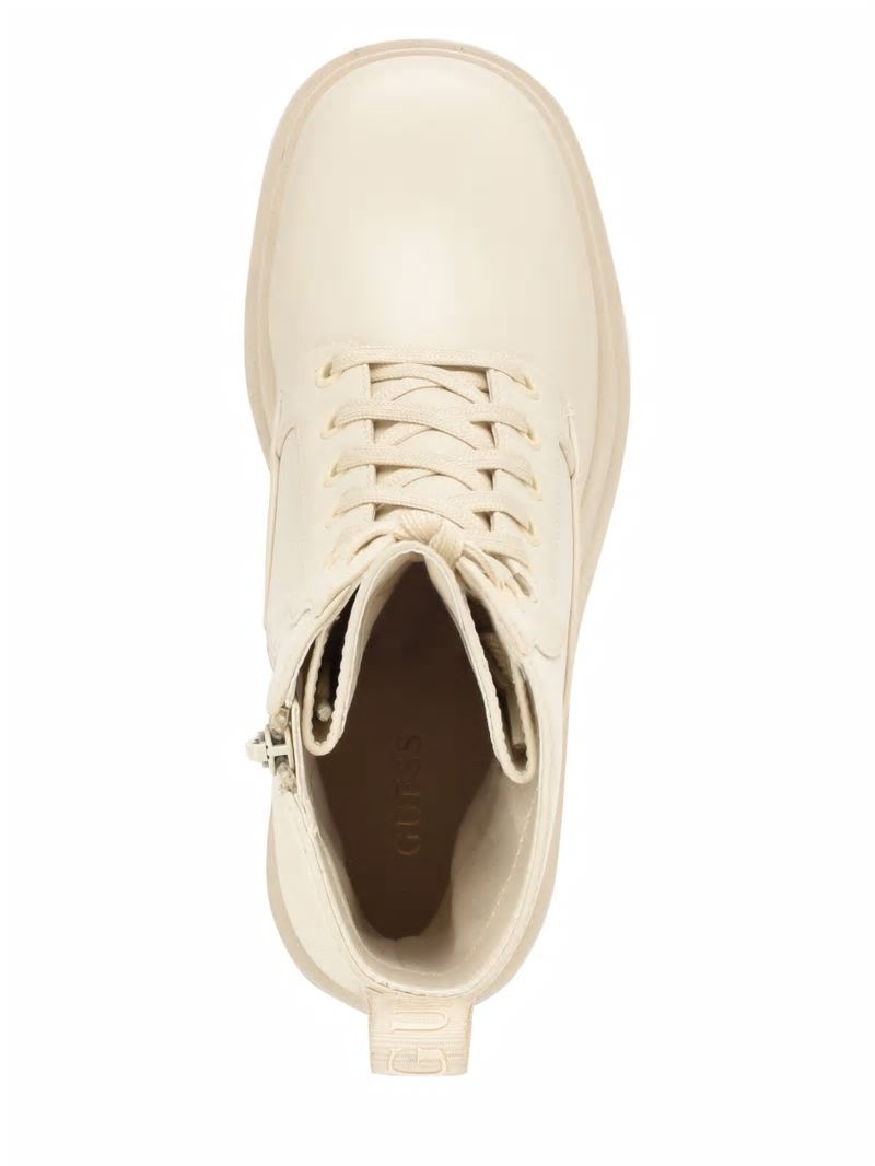 Guess Juel Lace-Up Booties - Ivory 150