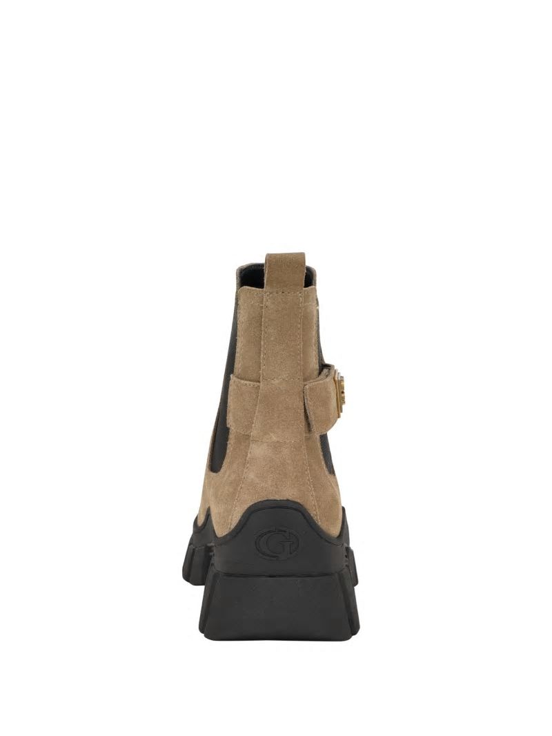 Guess Hensly Triangle Chelsea Bootie - Light Brown