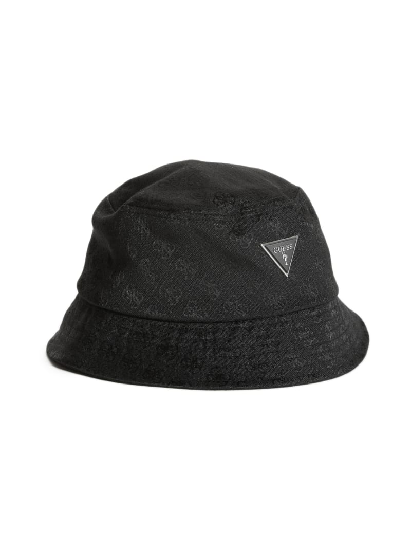 Guess Vezzola Logo Bucket Hat - Black Floral Print