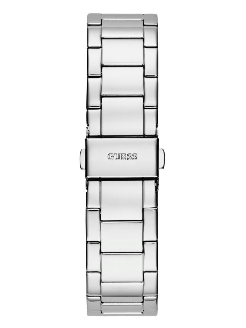 Guess Silver-Tone and Rhinestone Multifunction Watch - Silver