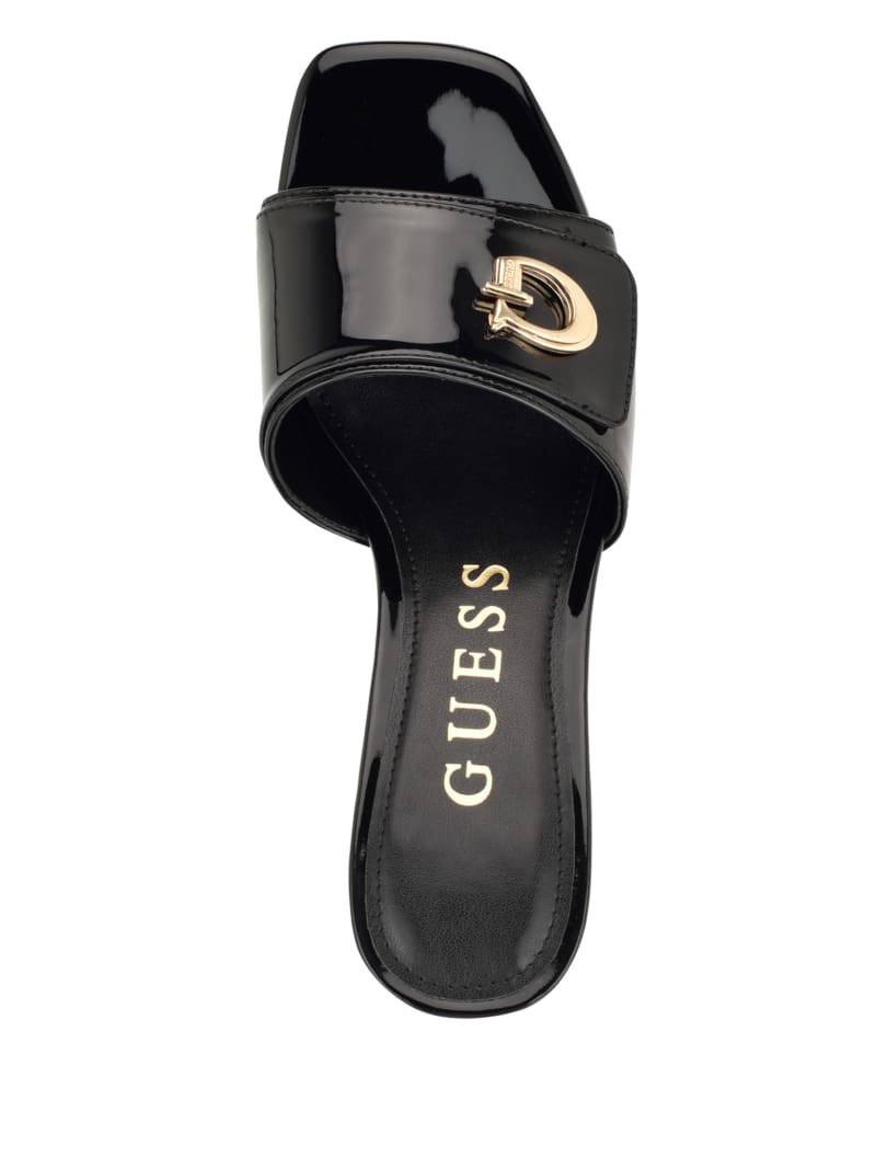 Guess Gallai Block Heel Mules - Black 002