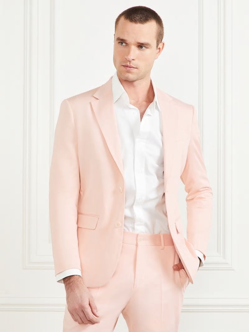 Guess George Notched Blazer - Pink Good Vibes