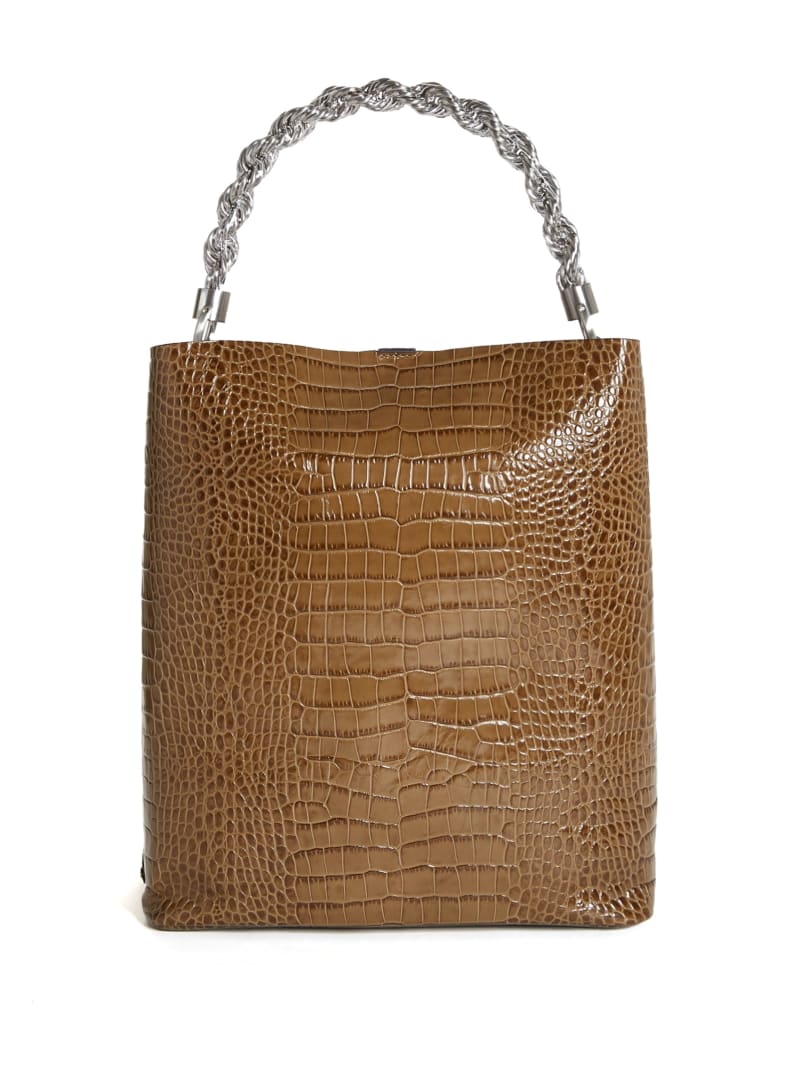 Guess Aida Croc Hobo Bag - Green