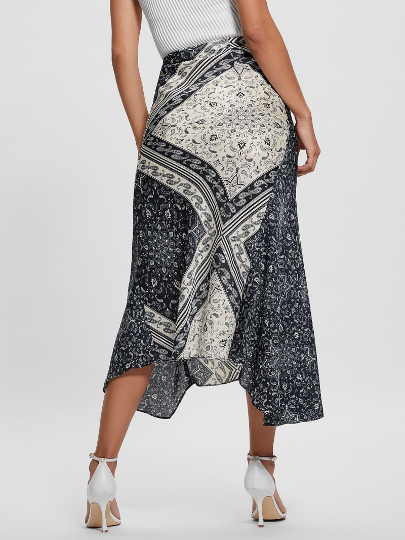 Guess Eco Katrina Printed Skirt - Sashiko Square Bandana