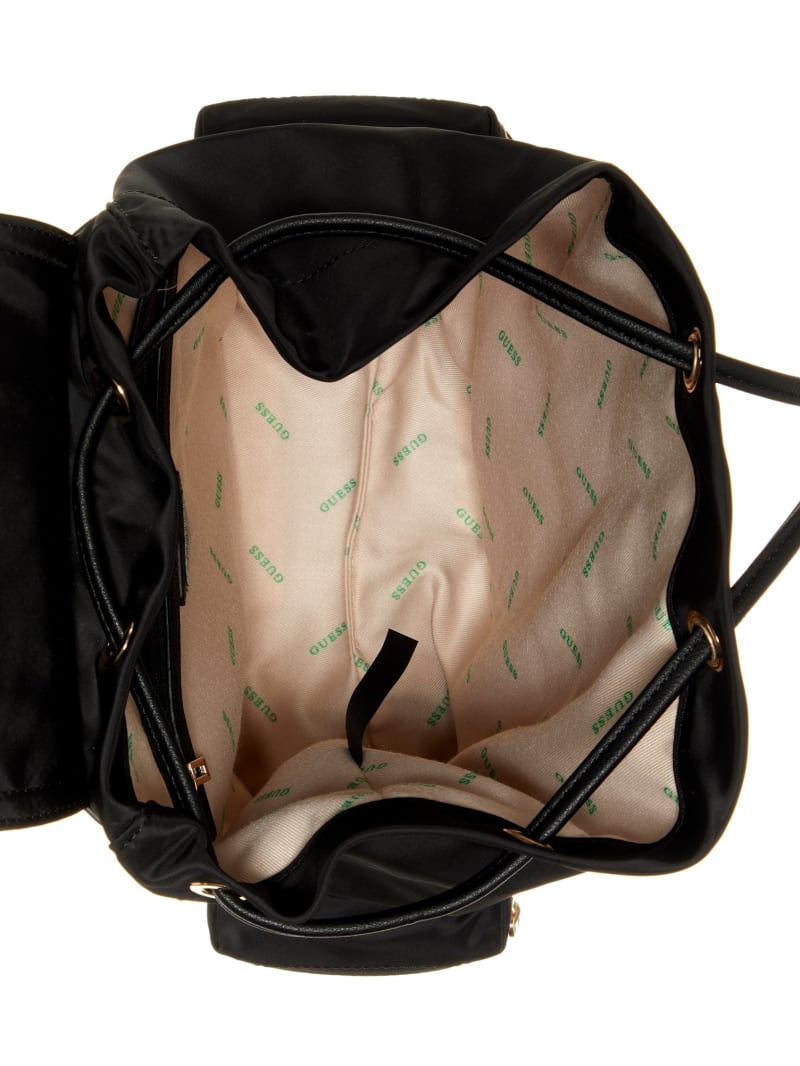 Guess Eco Gemma Backpack - Black Floral Print