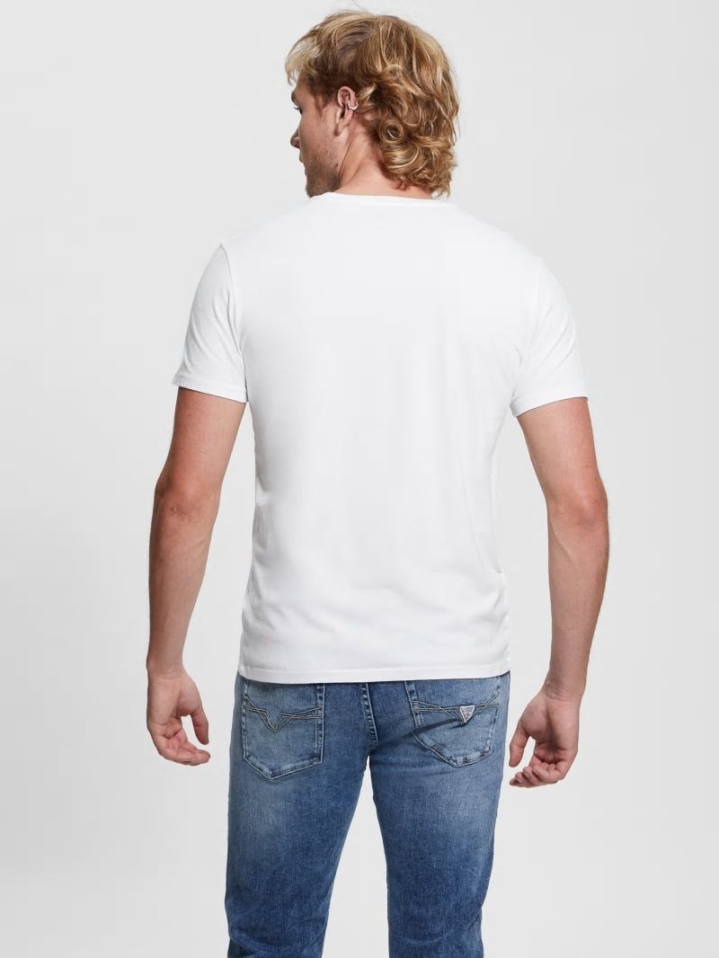 Guess Classic Logo Icon Tee - Pure White