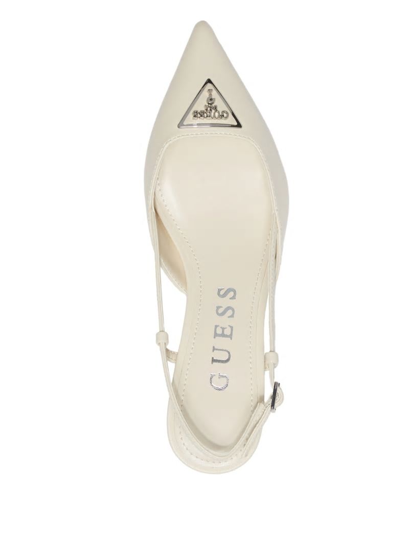 Guess Jesson Triangle Kitten Heels - Ivory 150