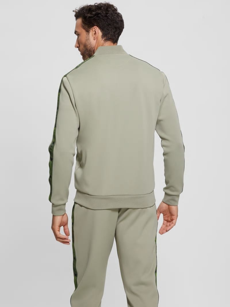 Guess Eco Kermit Full-Zip Sweatshirt - Mossy Green