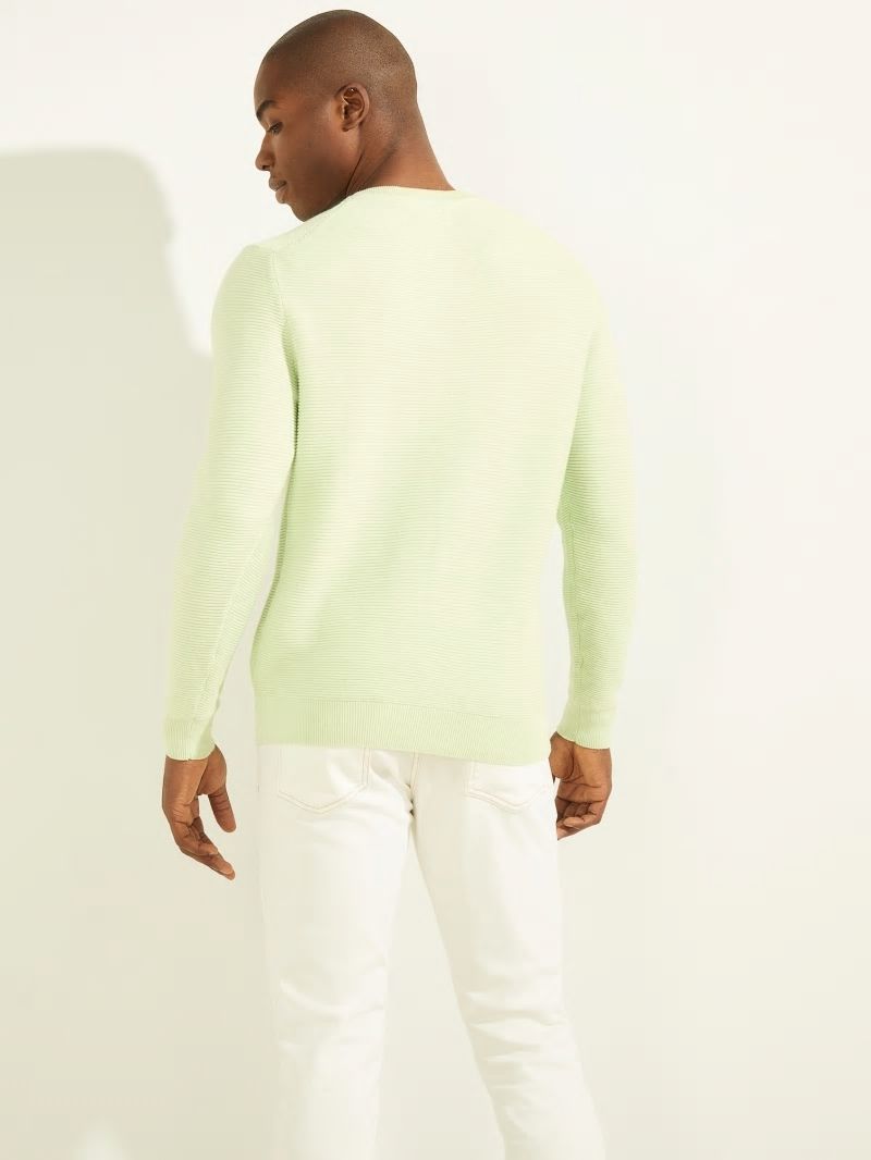 Guess Ribbed Crewneck Sweater - Pistachio Nut