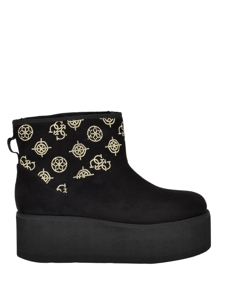 Guess Jilla Platform Faux-Suede Booties - Black 001