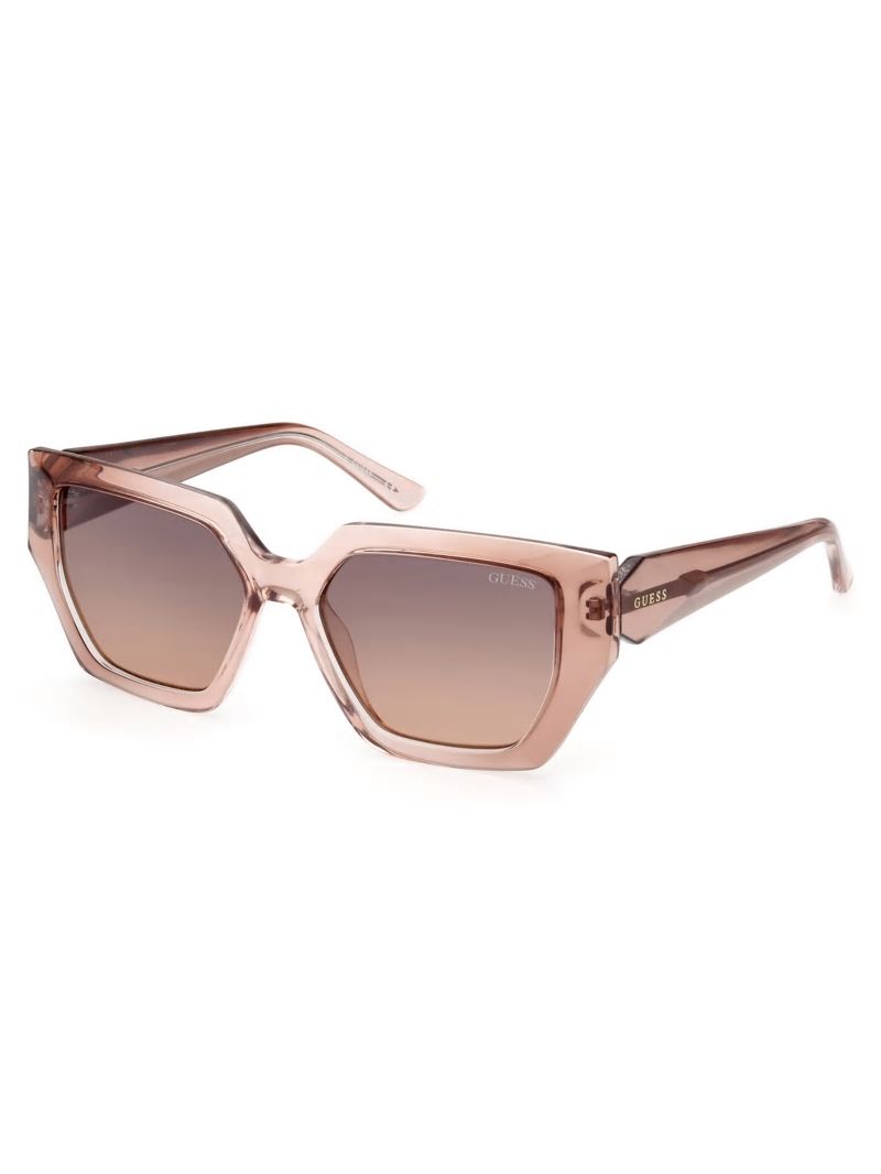 Guess Emilia Geometric Plastic Sunglasses - Brown