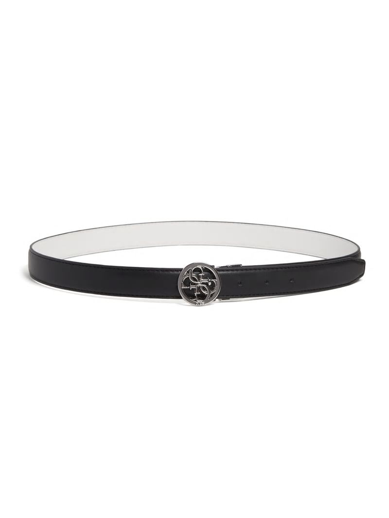 Guess Kristi Reversible Quattro G Skinny Belt - Black