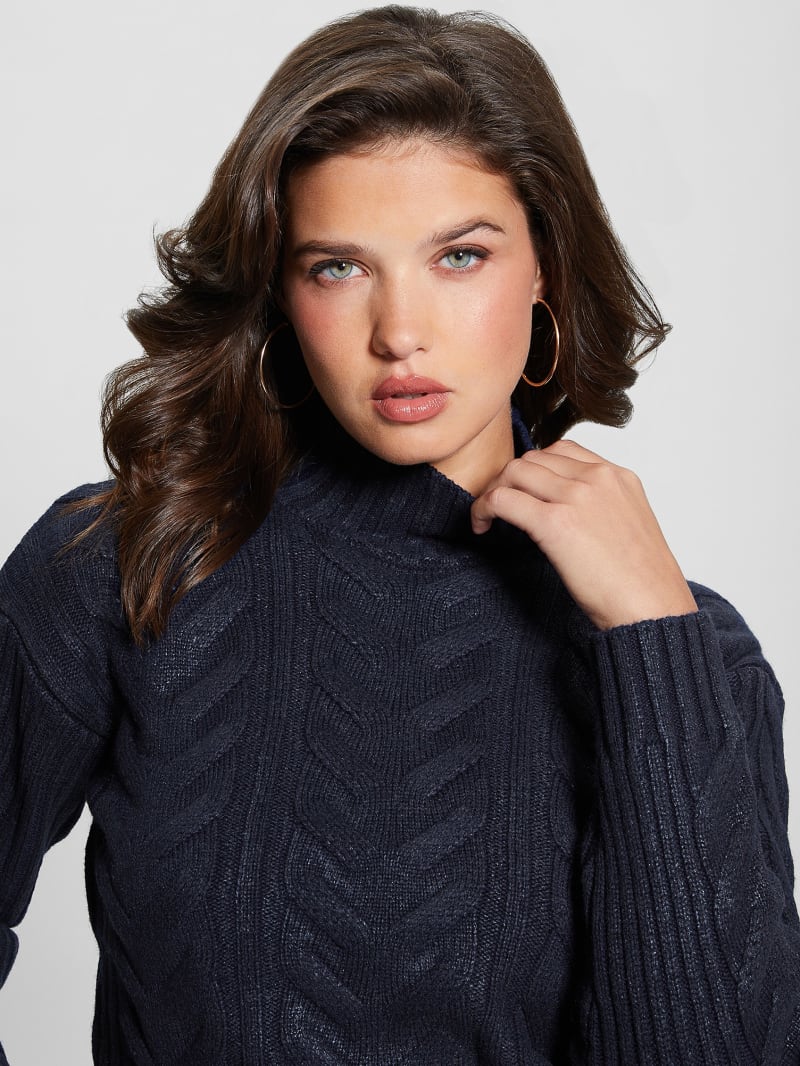 Guess Diane Foil Sweater - Blackened Blue