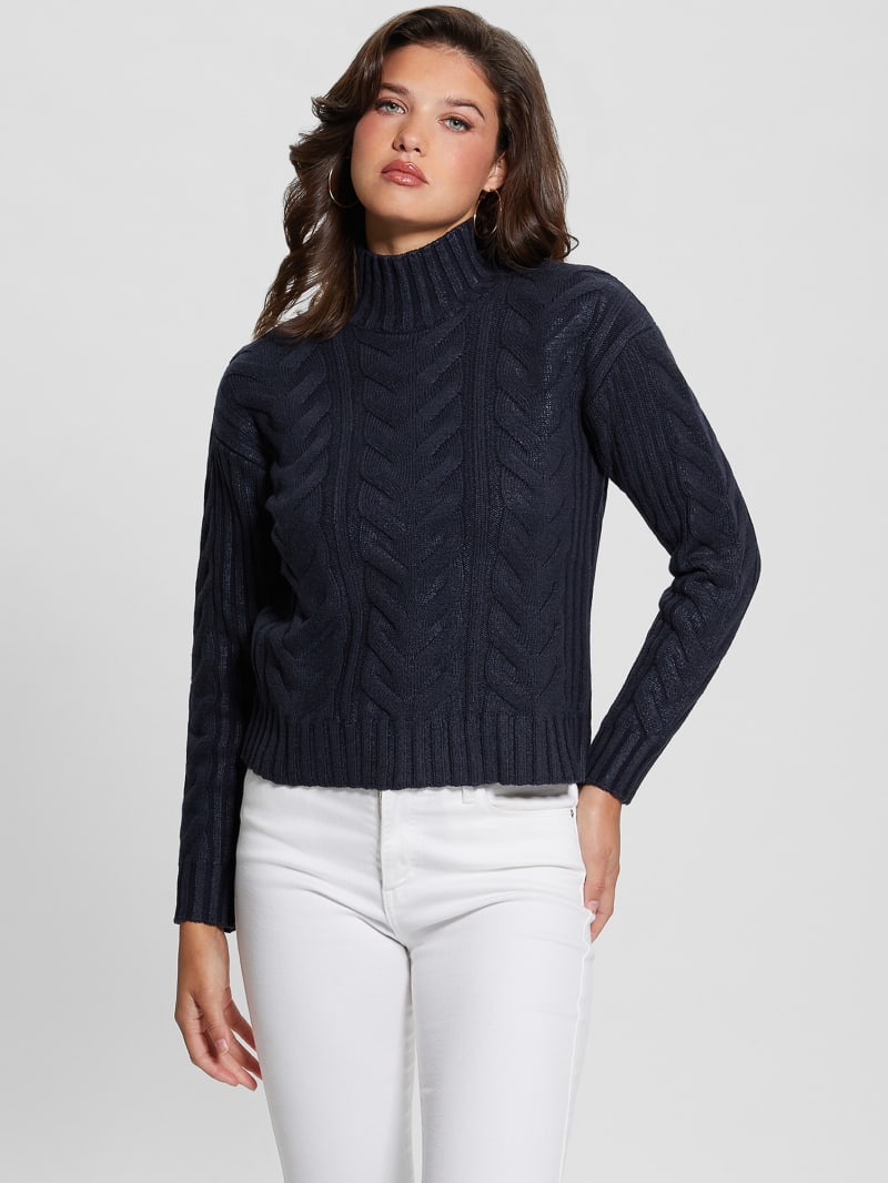 Guess Diane Foil Sweater - Blackened Blue