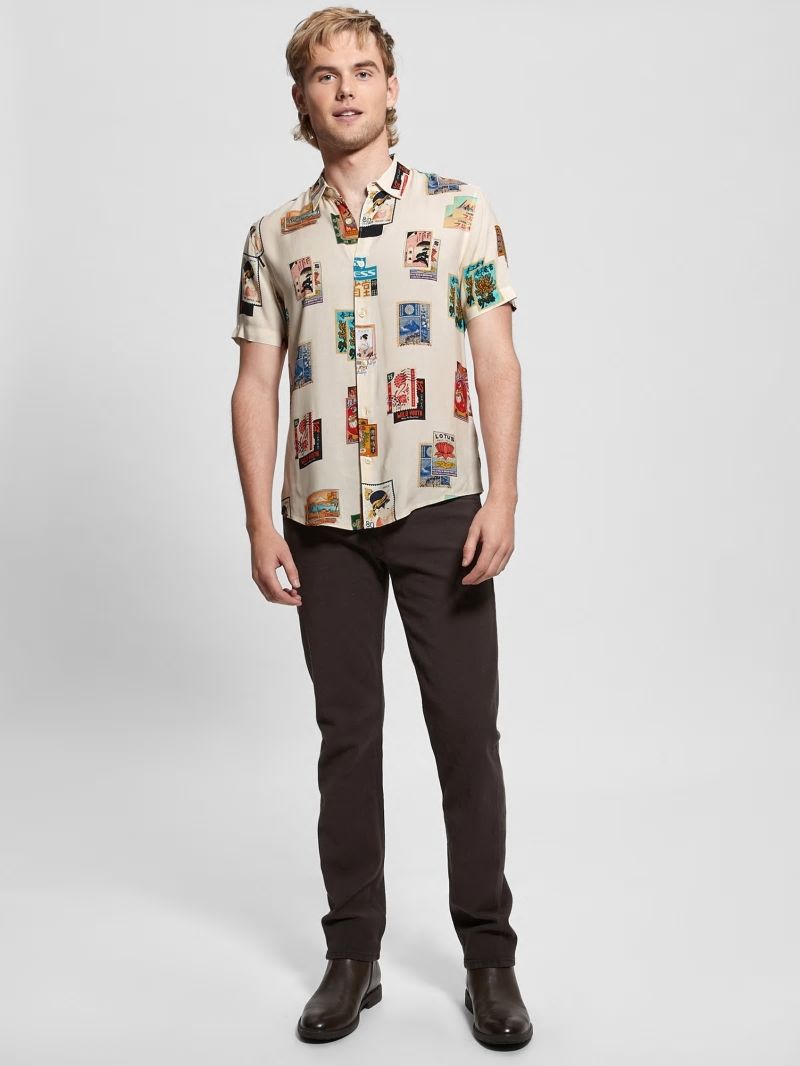 Guess Eco Post Card Shirt - Post Card Collage