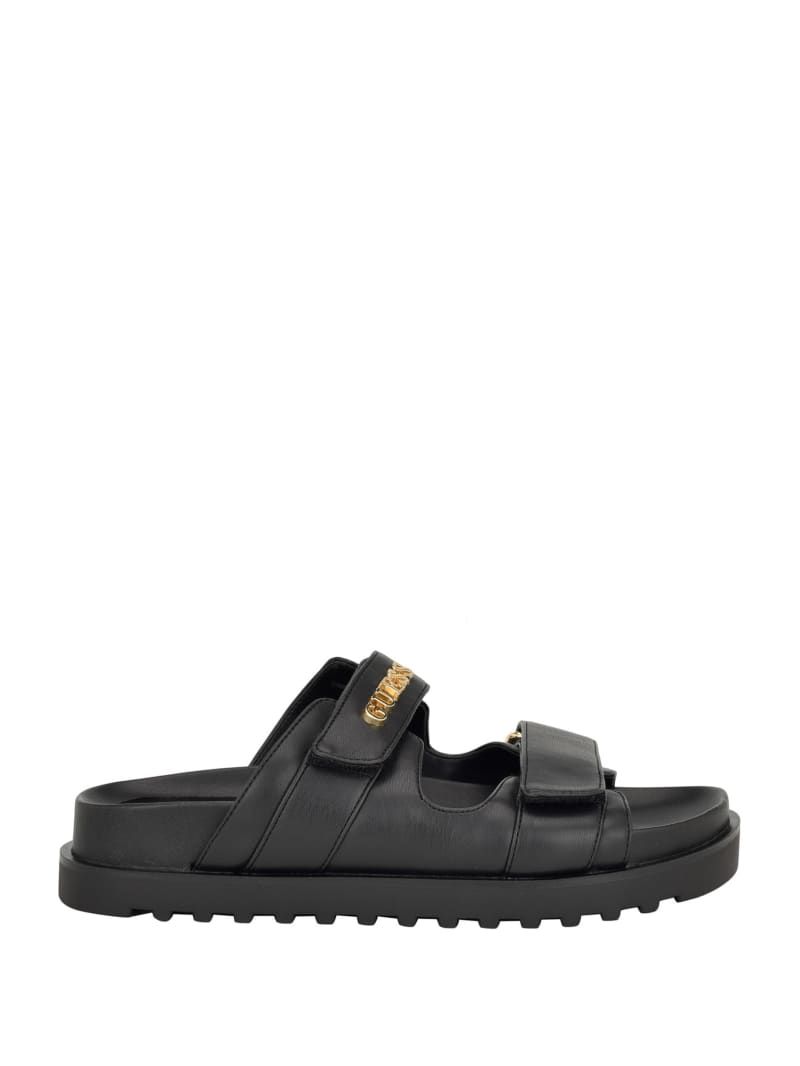 Guess Fabulon Two-Strap Slides - Black 001